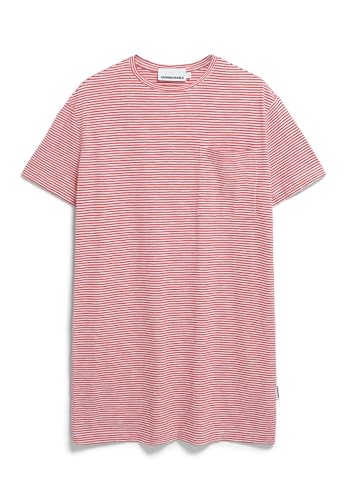 Damen Jerseykleid aus Bio-Baumwolle CHAARA Lovely Stripes Loose Fit Oatmilk-Coral Blush Damen Jerseykleid aus Bio-Baumwolle CHAARA Lovely Stripes Loose Fit Oatmilk-Coral Blush von ARMEDANGELS
