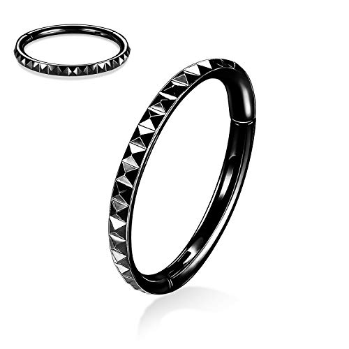 AROWRO 16G Knorpelohrringe 12mm Conch Piercing Schmuck Conch Hoop Ohrring Conch Ohrringe Huggie Ohrringe Lobe Ohrringe Hinged Segment Ohrring Hoop von AROWRO