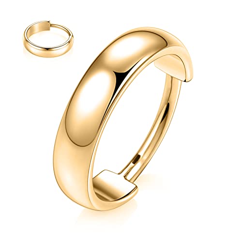 AROWRO Huggie-Ohrringe aus 316L-Chirurgenstahl Kleine Creolen Muschelknorpelohrringe Muschelohrring Muschelohr-Piercing-Schmuck 18G 12mm Gold von AROWRO