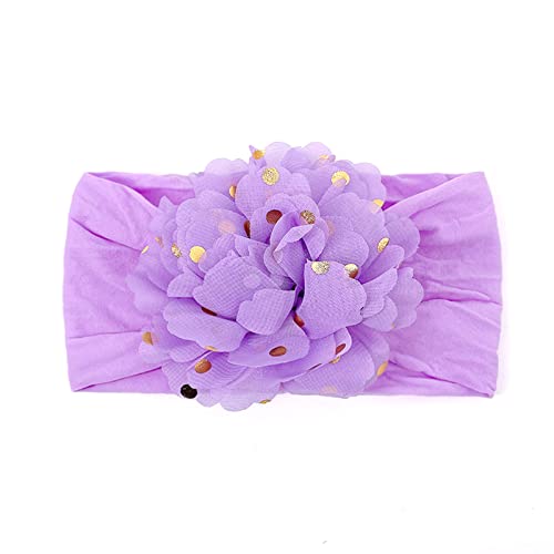 Kleinkind Jungen Mädchen Stretch Blumen Blumen Haarband Kopfbedeckung 3 Jahre Strampler und Stirnband Turban (Color : A, Size : One Size) von ARTSIM