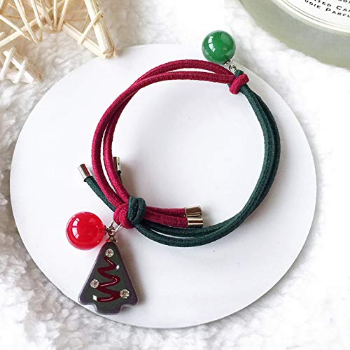 Koreanischer elastischer Haarring, niedlich, Cartoon, Weihnachten, Kinderzubehör, Gummiband, Seil, Stirnband, Mädchen, Frauen, Kopfbedeckung, Stil 5 (Color : Style 5) von ARTSIM