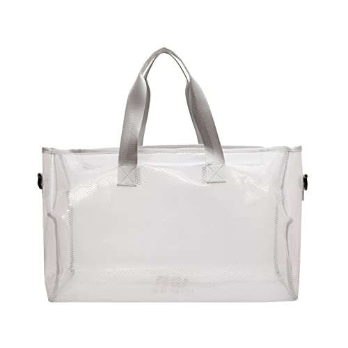 ARVALOLET PVC Transparent Yoga Turnbeutel Tragbare Frauen Schwimmen Tasche Große Kapazität Multifunktions Sport Fitness Taschen, weiß, Sport von ARVALOLET