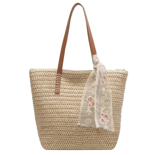 ARVALOLET Sommer-Strandtasche, große Kapazität, lässige Schultertasche mit Band, Unterarmtasche, Urlaubsreise-Handtasche for Damen von ARVALOLET