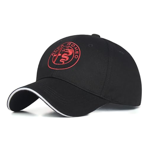 ARZARF Auto-Baseballkappe,für Alfa Romeo Brera Giulia Giulietta GT Coupe GTV MiTo Spider Stelvio Tonale Car Männer Frauen Verstellbare Baseball Cap Mütze Casual Sport Cap Outdoor Sonnenmütze von ARZARF