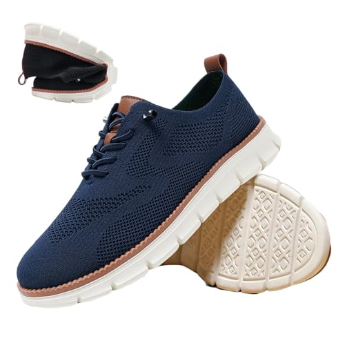 ARZARF Urban – Ultrabequeme Schuhe, Herren-Wearbreeze-Schuhe, Herren-Bootsschuhe for Hineinschlüpfen mit Fußgewölbeunterstützung, atmungsaktive Mode-Sneaker (Color : Blue, Size : 9.5) von ARZARF