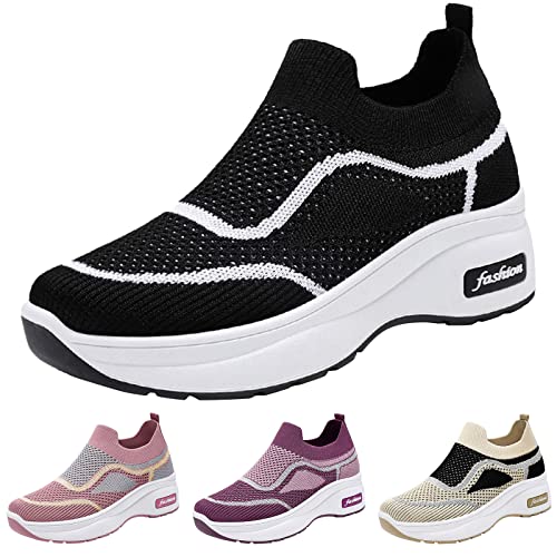 Breite Damen-Turnschuhe, Netzstoff, Wanderschuhe, freihändig, rutschfest, Tennisschuhe, weiche Damen-Turnschuhe mit Fußgewölbeunterstützung, Freizeit-Sneaker für Arbeit, Fitnessstudio, Laufen, von ARtray