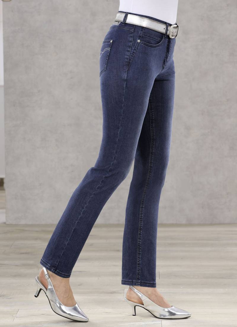 Bauchweg-Jeans in 5-Pocket-Form, Dunkelblau, Größe 22 von ASCARI