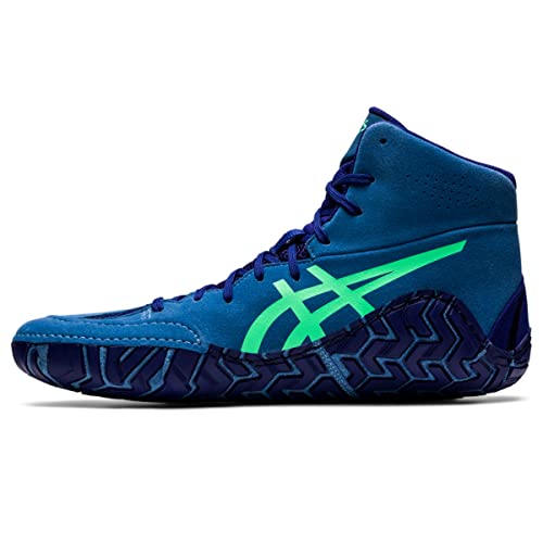 ASICS Herren Aggressor 5 Wrestling Schuhe, Azurblau / New Leaf, 44.5 EU von ASICS