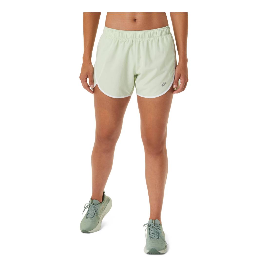 asics ICON 4IN SHORT Damen Laufhose green Gr. L von ASICS