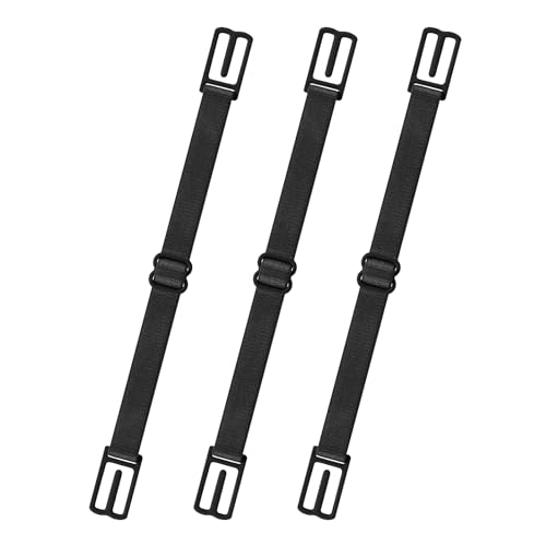 ASTER 3 Stück BH Träger Halter Clip Schwarz BH Klammer Rücken Damen Verstellbarer BH Clips für Den Rücken Rutschfester Elastischer BH Träger Clip 10.5-18.5cm Schultergurte für Frauen Mädchen von ASTER