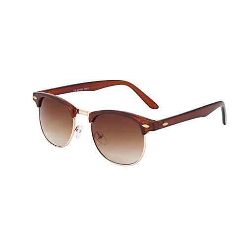 ASVP Shop Designer-Sonnenbrille für Herren und Damen, mit Hornrand, klassischer Retro-Stil, UV400-Schutz (Braun) von ASVP Shop