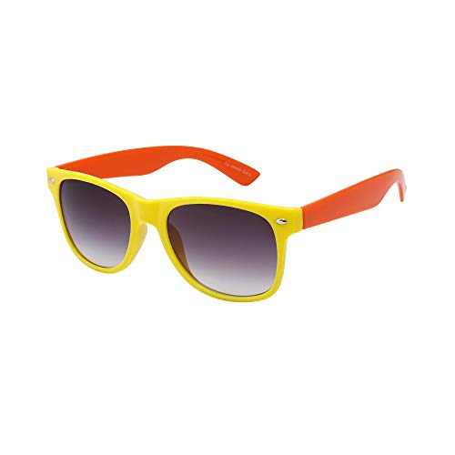 ASVP Shop Hochwertige Sonnenbrille Retro Vintage Unisex Brille für Männer und Frauen Gelb/Orange (WF06) von ASVP Shop