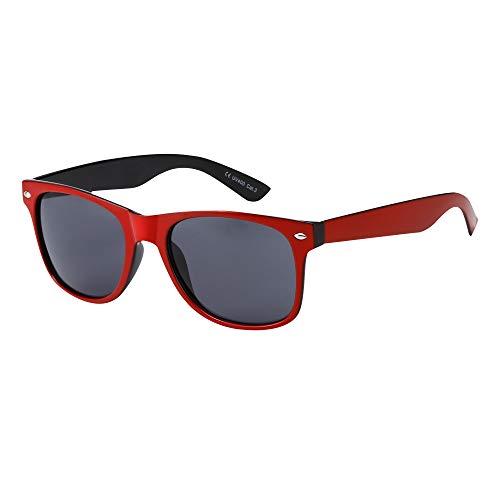 Kinder-Sonnenbrille für Mädchen und Jungen, klassischer Stil, UV-400-Schutz, Klassisch, Rot von ASVP Shop