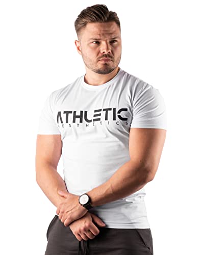 ATHLETIC AESTHETICS Slim Fit T-Shirt (Classic) - Sport und Fitness Shirt Herren - Bequemes & hochwertiges Kurzarm Shirt mit Rundhals & tailliertem Schnitt - Optimal für Training, Freizeit und Gym von ATHLETIC AESTHETICS