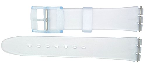 New 17mm (20mm) Sized Replacement Strap, Compatible for Swatch® Watch - Clear von Condor
