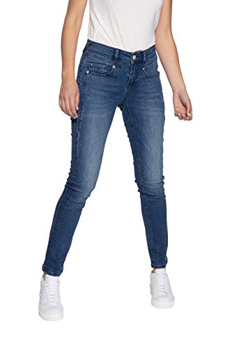 ATT Jeans Damen Stretch Jeans Mit Wonder Stretch 5 Pocket Jeans Slim Fit Used Zoe von ATT Jeans