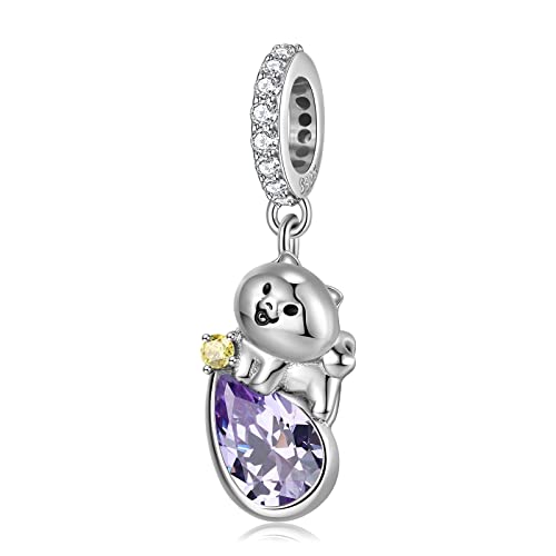 AUHOAZ 925 Sterling Silber Mori Cute Animal Serie Shiba Inu Charm Dangle Beads, Diy Anhänger Geschenk For Frauen Mädchen Kompatibel mit Pandora Troll Chamilia Bettelarmband und Halsketten von AUHOAZ