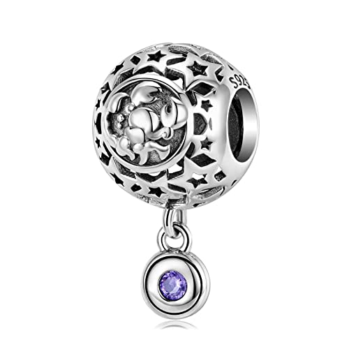 AUHOAZ 925 Sterling Silber Zodiac Collection Charm Dangle Beads, Diy Anhänger Geschenk For Frauen Mädchen Kompatibel mit Pandora Troll Chamilia Charm Armband und Halsketten, August, von AUHOAZ