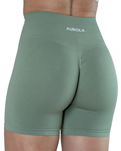 AUROLA Shorts Damen Fitness Trainings Transparente Sommer Laufshorts für Damen, Nahtlose Scrunch-Shorts Helle Farben, Vielleicht Durchsichtig von AUROLA
