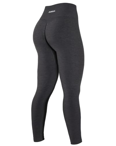 AUROLA Workout-Leggings für Damen, nahtlos, Scrunch-Strumpfhose, Bauchkontrolle, Fitnessstudio, Fitness, Mädchen, Sport, aktive Yogahose, Curry Ash, Groß von AUROLA