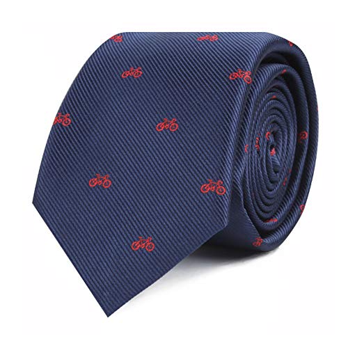 Sport- und Spezial-Krawatten | Krawatten für Herren | gewebte schmale Krawatten | Geschenk für Arbeitskollegen | Geburtstagsgeschenk für Jungs, Radfahrer, Dünn von AUSCUFFLINKS