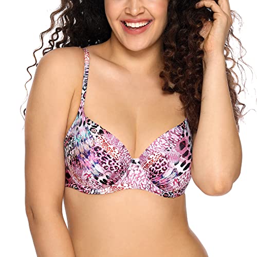 AVA Bikini-BH Dame Bademode Bikinioberteil Gemustert Bügel EU SK-145, Pink,65G von AVA