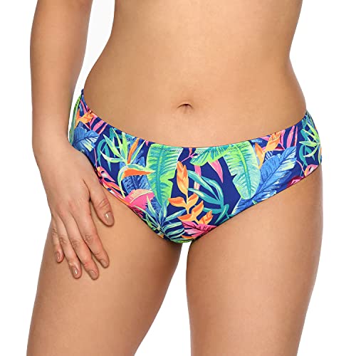 AVA Dame Bikini Slip Brazilian Bunt Gemustert Bademode Strandmode SF-144/5, Blau,M von AVA