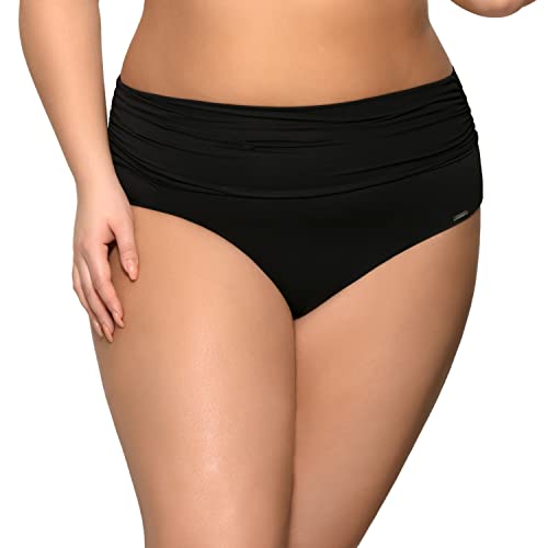 AVA Dame Bikini-Slip Unterhose Bademode Strand Musterlos Setteil SF-13/8, Schwarz,M von AVA