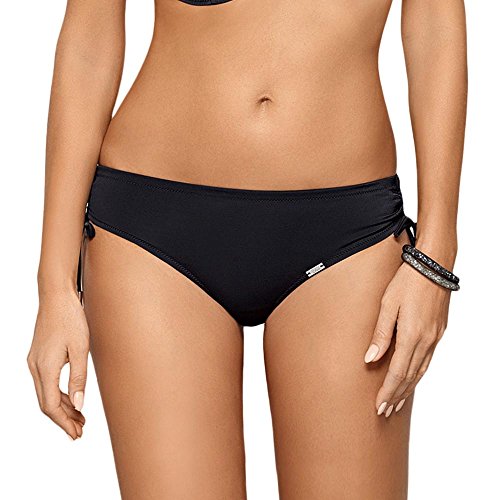 AVA SF-13/2 Bikinihose Dame Bademode Musterlos Normaler Bund Geschnürt Setteil EU, Schwarz,2XL von AVA