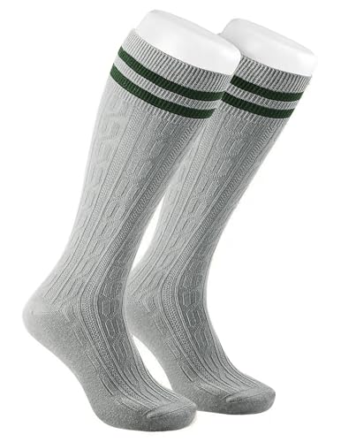 AVAYUU 1 Paar Herren Trachtensocken Lange Kniebundstrümpfe Gestreifte Trachtenstrümpfe Baumwoll Zopf Kniebund Socken Landhausstil Meliert Kniestrümpfe Komfortbund & ohne Naht Gr. 40-46 Grau AVAYUU 1 Paar Herren Trachtensocken Lange Kniebundstrümpfe Gestreifte Trachtenstrümpfe Baumwoll Zopf Kniebund Socken Landhausstil Meliert Kniestrümpfe Komfortbund & ohne Naht Gr. 40-46 Grau von AVAYUU