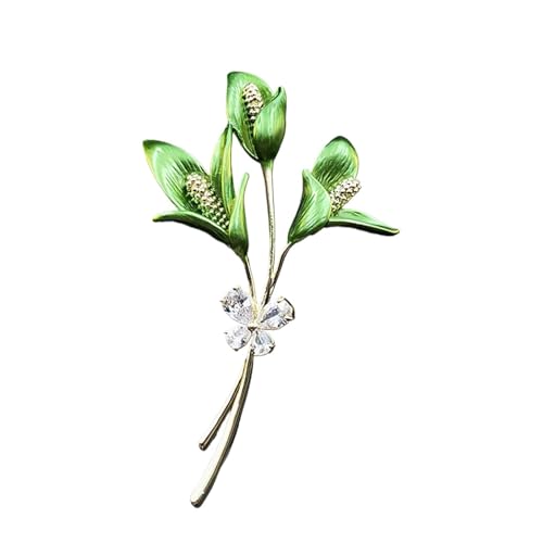 AVLUZ Grüne Blumenstrauß-Brosche, modische Broschen, Anstecknadel, elegante Kleidung, Hut, Tasche, Accessoires von AVLUZ