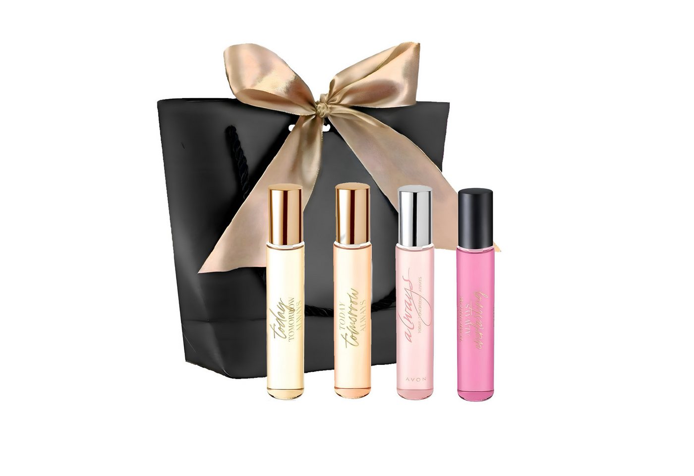 AVON Cosmetics Eau de Parfum Taschenspray TTA Today Tomorrow Always Everlasting Duft Geschenkset, 4-tlg., Handliche 10 ml Fläschchen, Geschenk, Einzigartige Kombination von AVON Cosmetics