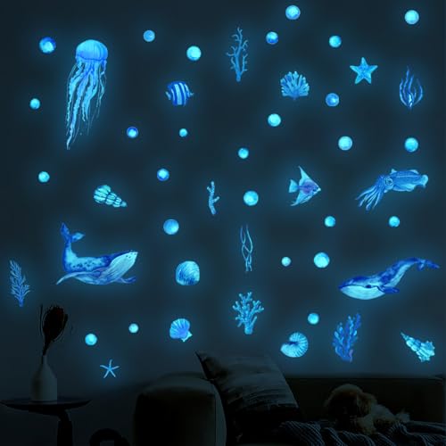 AVRUYPI leuchtsticker Im Dunkeln leuchtende Meerestier-Aufkleber, Fluoreszierend Wandtattoo für Kinder Babyzimmer Schlafzimmer Wohnzimmer Wanddeko AVRUYPI leuchtsticker Im Dunkeln leuchtende Meerestier-Aufkleber, Fluoreszierend Wandtattoo für Kinder Babyzimmer Schlafzimmer Wohnzimmer Wanddeko von AVRUYPI