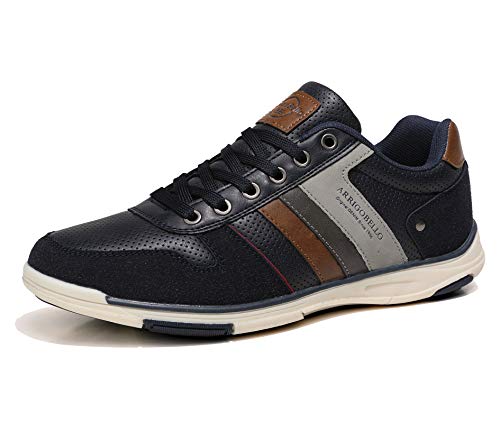 AX BOXING Freizeitschuhe Herren Sneaker Mode Herrenschuhe Walkingschuhe Atmungsaktiv Trainers Größe 41-46 EU (B Blau, 44 EU) von AX BOXING