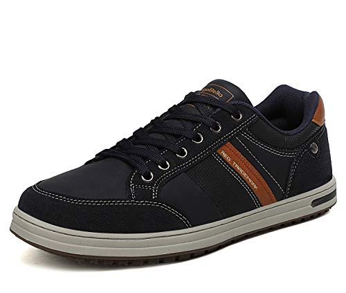 AX BOXING Freizeitschuhe Herren Sneaker Mode Herrenschuhe Walkingschuhe Atmungsaktiv Trainers Größe 41-46 EU (Dunkelblauhu, 42 EU) von AX BOXING