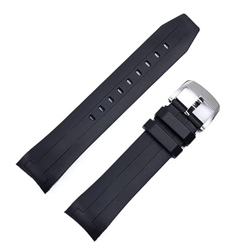 AXPTI 22 mm weiches Gummi-Uhrenarmband für Tissot Tissot T120, gebogenes Taucher-Silikon-Uhrenarmband T120417A, Herren-Armband mit Dornschließe, 22 mm, Achat von AXPTI