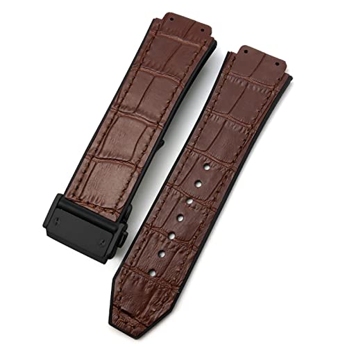 AXPTI Für Hublot Uhrenarmband, Rindsleder, Gummi, 25–19 mm, Kalbsleder, Sportarmbänder für Damen und Herren, 25-19mm, Achat von AXPTI