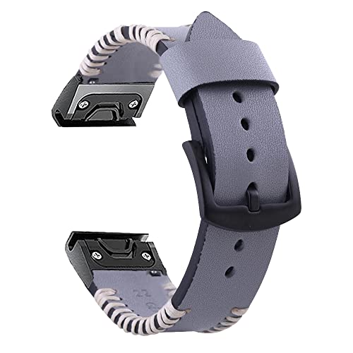 AXPTI Lederarmband für Garmin Fenix 5X 5 5S Plus 3HR 6 6S 6X Pro 935 D2 Enduro, Schnellverschluss, leicht anzubringen, 26 mm, 22 mm, 26mm For Fenix 5X 5XPlus, Achat von AXPTI