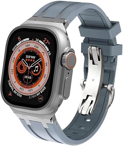 AXPTI Sportarmband für Apple Watch Ultra 49 mm, 44 mm, 45 mm, 42 mm, aus Silikon, für iWatch 9, 8, 7, 6, 5, 4, SE-Serie, Ersatzzubehör für Herren und Damen, 42mm, Achat von AXPTI