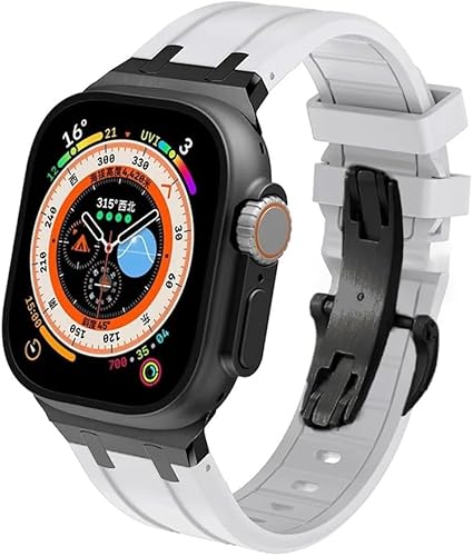 AXPTI Sportarmband für Apple Watch Ultra 49 mm, 44 mm, 45 mm, 42 mm, aus Silikon, für iWatch 9, 8, 7, 6, 5, 4, SE-Serie, Ersatzzubehör für Herren und Damen, 49 mm, Achat von AXPTI