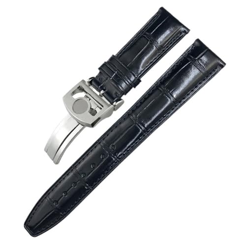 AXPTI Uhrenarmband aus echtem Rindsleder, für IWC Portugieser Porotfino Familien-Pilotenuhren, 20 mm, 21 mm, 22 mm, Faltschließe, 20 mm, Achat von AXPTI