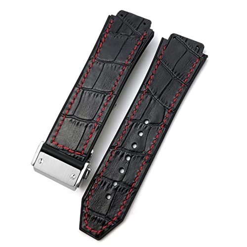 AXPTI Uhrenarmband für HUBLOT Classic Fusion Universe Big Bang Serie, Rindsleder, 25–19 mm, Kalbsleder, Sportarmband für Damen und Herren, 25-19mm, Achat von AXPTI