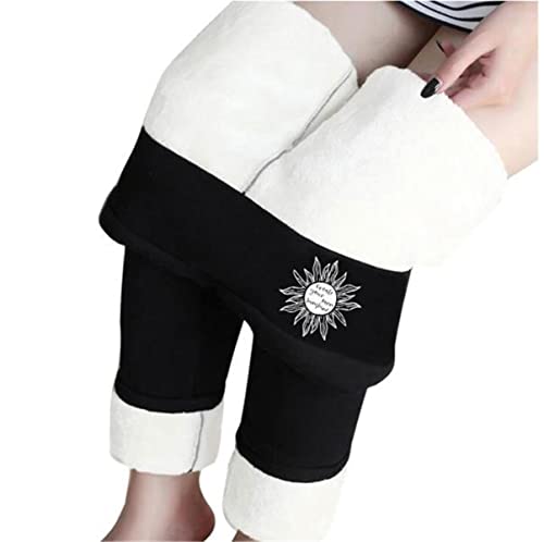 AXZDTH Damen Winter Warm Thermoleggings Gefüttert Thermo Super Dicke Fleece Leggings Bleistifthose Strumpfhose Winterhose Fitness Lange Tights Jogginghose von AXZDTH