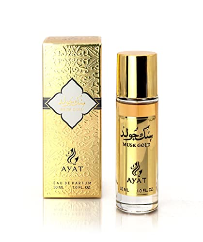 Ayat Perfumes Eau de Parfum 30 ml EDP Orientale Arab – originelle Geschenkidee für Damen und Herren – Miniatur hergestellt und entworfen in Dubai (Musk Gold) von AYAT PERFUMES