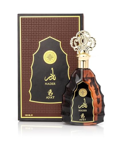 Ayat Perfumes - NADER Eau de Parfum 100 ml für Herren, arabischer Duft – entworfen in Dubai – mit bezaubernden Noten von Johannisbeere, Rose und Agarholz – ideale Geschenke (NADER) von AYAT PERFUMES