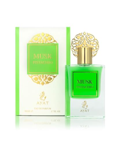 Ayat Perfumes Set Prestige Complet Musk Collection – Eau de Parfum 50 ml, Moschus 5 ml, Duftöle 12 ml & Sahne von 18 g – Duft Dubai (Musk Pistachio) von AYAT PERFUMES