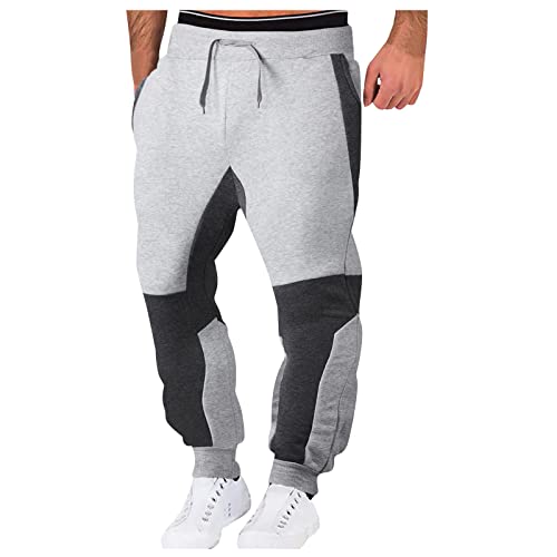 AYAZER Arbeitshose Herren, Sporthose Herren Sommer Hosen Joggers Männer Gemütlich Summer Ripstop Straight Lässige Sport Dünnee Moda Tunic mit Schlit Joggers Mens Kordelzug Bunte Hellgrau 3XL von AYAZER