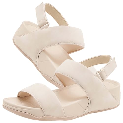 AZMAHT Damensandalen Women's Slippers Casual Plateau Sandalen Frauen Bequeme Sommer Hausschuhe Strand Bequeme Sommerschuhe für breite Füße Sommerschuhe Walking Sandalen,Apricot,35/225mm von AZMAHT