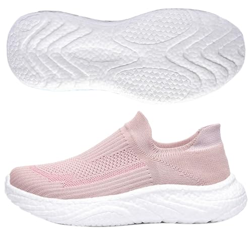 Sneaker für Frauen & Männer Samtstrickschuhe Slip-On-Schuhe orthopädische Schuhe Sneaker Sportschuhe für Damen Bequeme Schuhe Damen sockenschuhe Damen,Rosa,36.5EU von AZMAHT