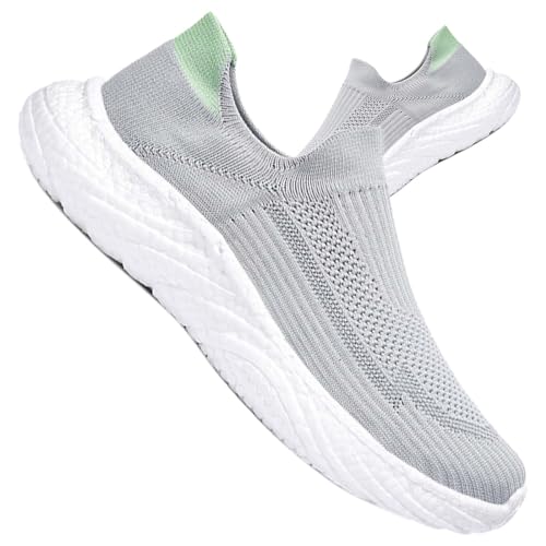 Sneaker für Frauen & Männer Sneaker Sportschuhe für Damen Bequeme Schuhe Damen sockenschuhe Damen Outdoor-Walking-Shoes atmungsaktive Schuhe Damen,Gray 02,41EU von AZMAHT